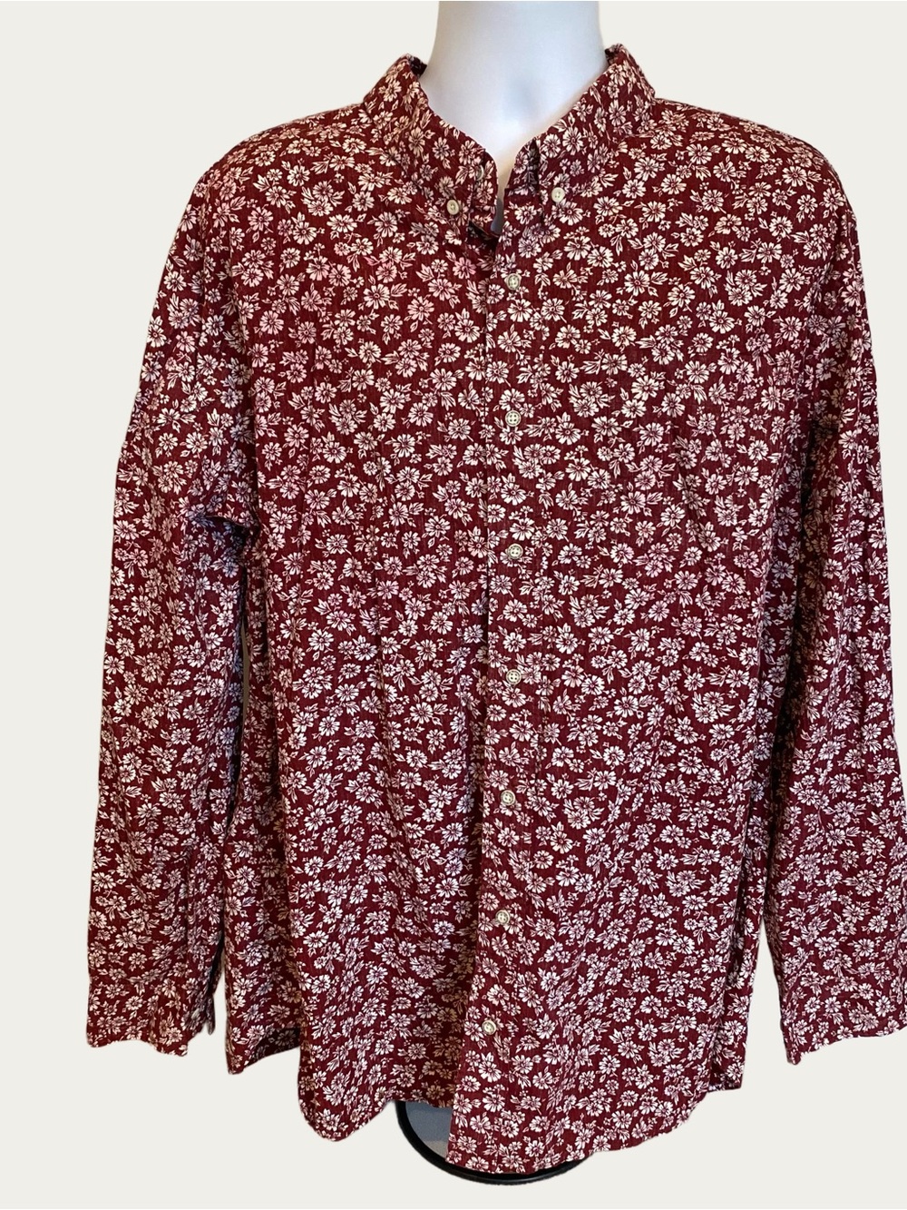 reyn spooner Red and White Floral Tailored Fit Button-Up